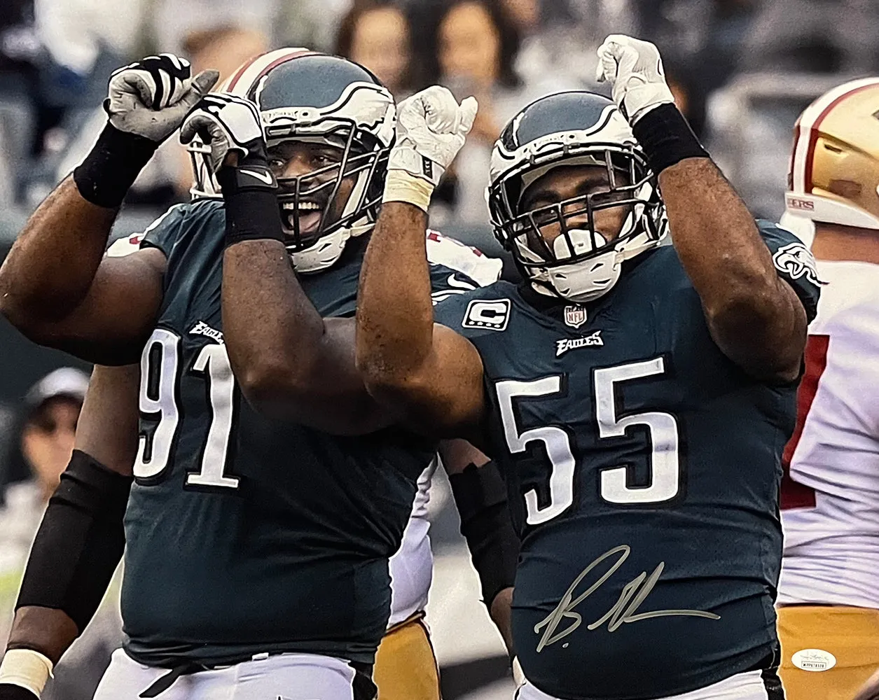 Brandon Graham Signed 16x20 Philadelphia Eagles Celebration Photo JSA