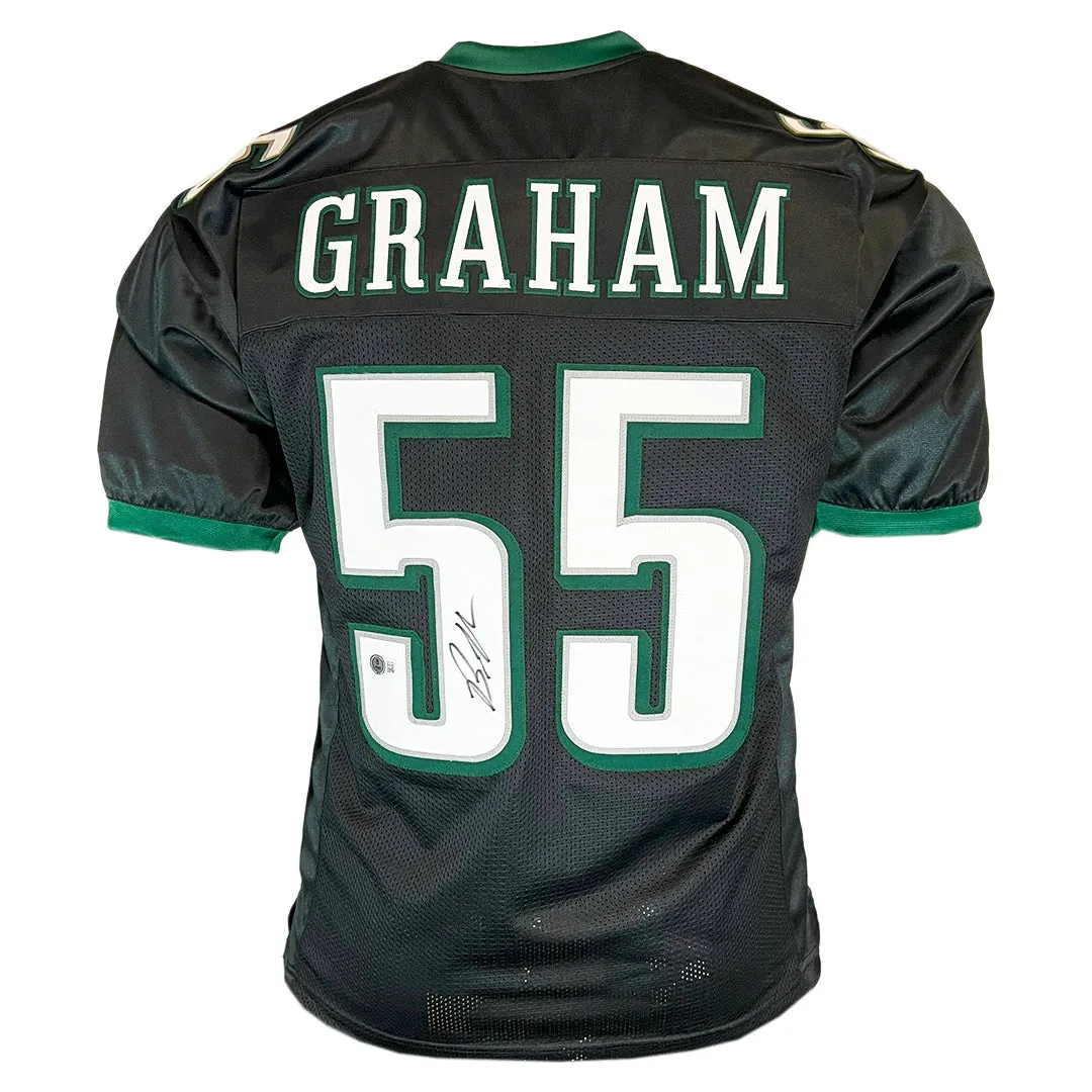 Brandon Graham Signed Philadelphia Black Football Jersey (Beckett)