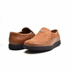 British Walkers Canterbury Men's Tan Leather and Suede Slip On