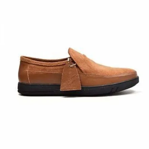 British Walkers Canterbury Men's Tan Leather and Suede Slip On