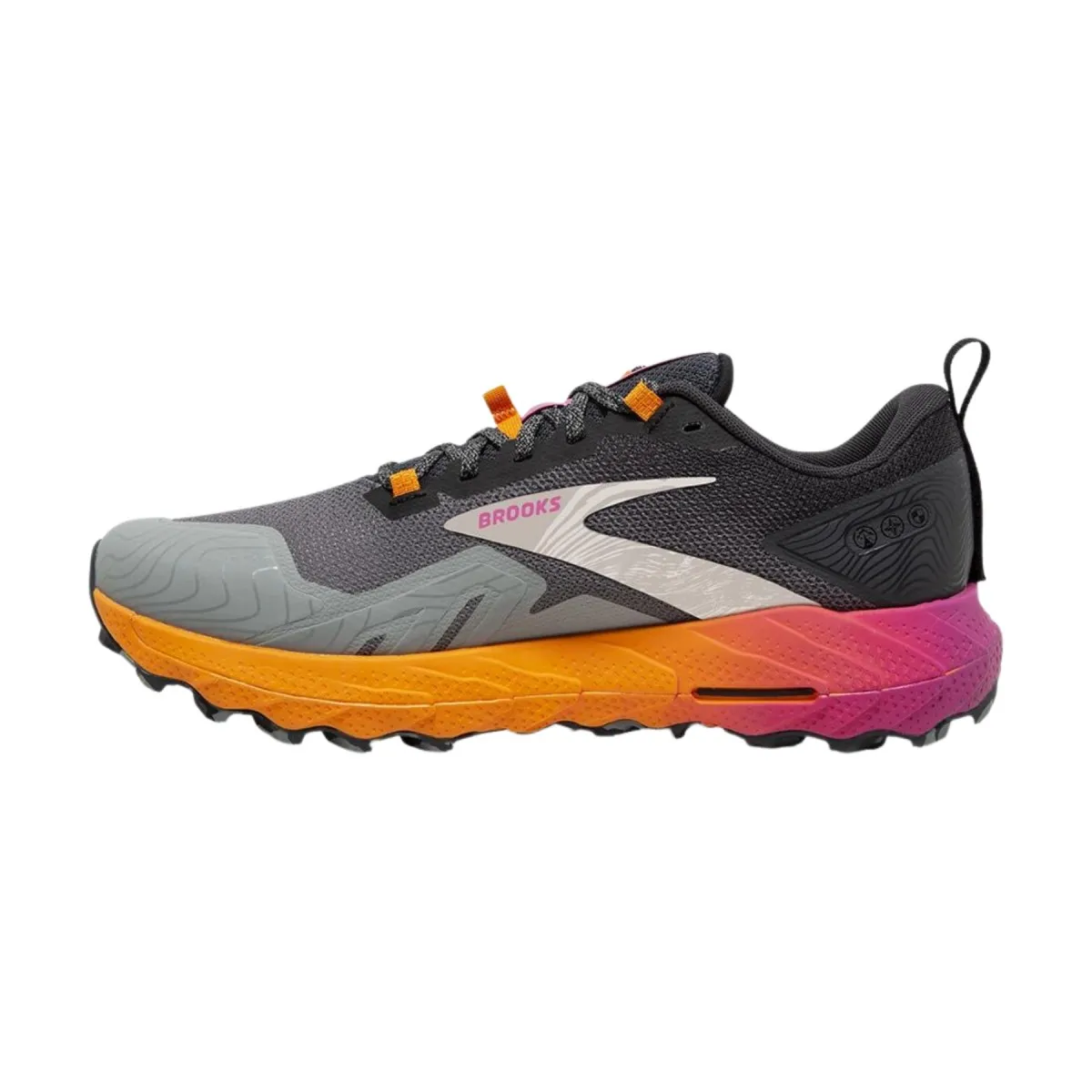 Brooks Cascadia 17 Gray Orange Running Shoes