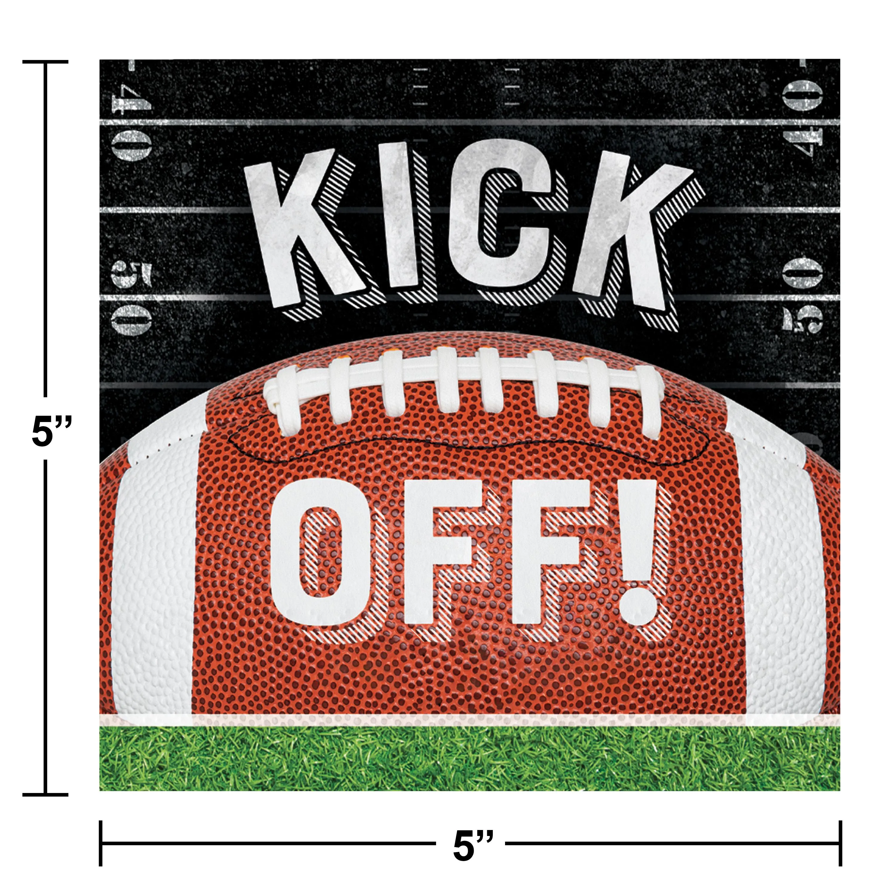 Bulk Football Kick Off Beverage 2Ply Napkin (192 per Case)