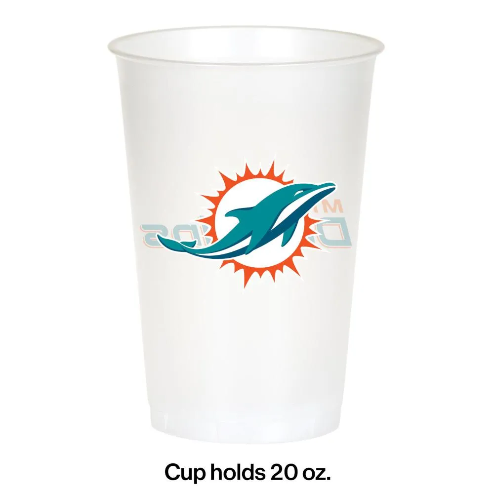 Bulk Miami Dolphins 20 oz Plastic Cups (96 per Case)