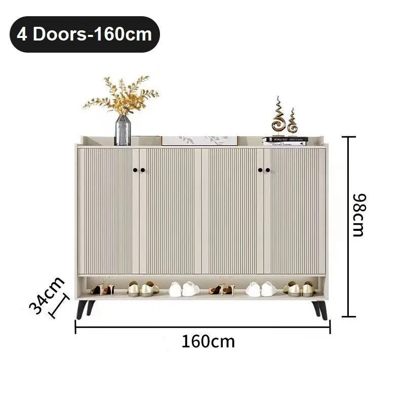 Champagne French Provincial Modern Shoe Cabinet Cupboard Storage Orag 160cm