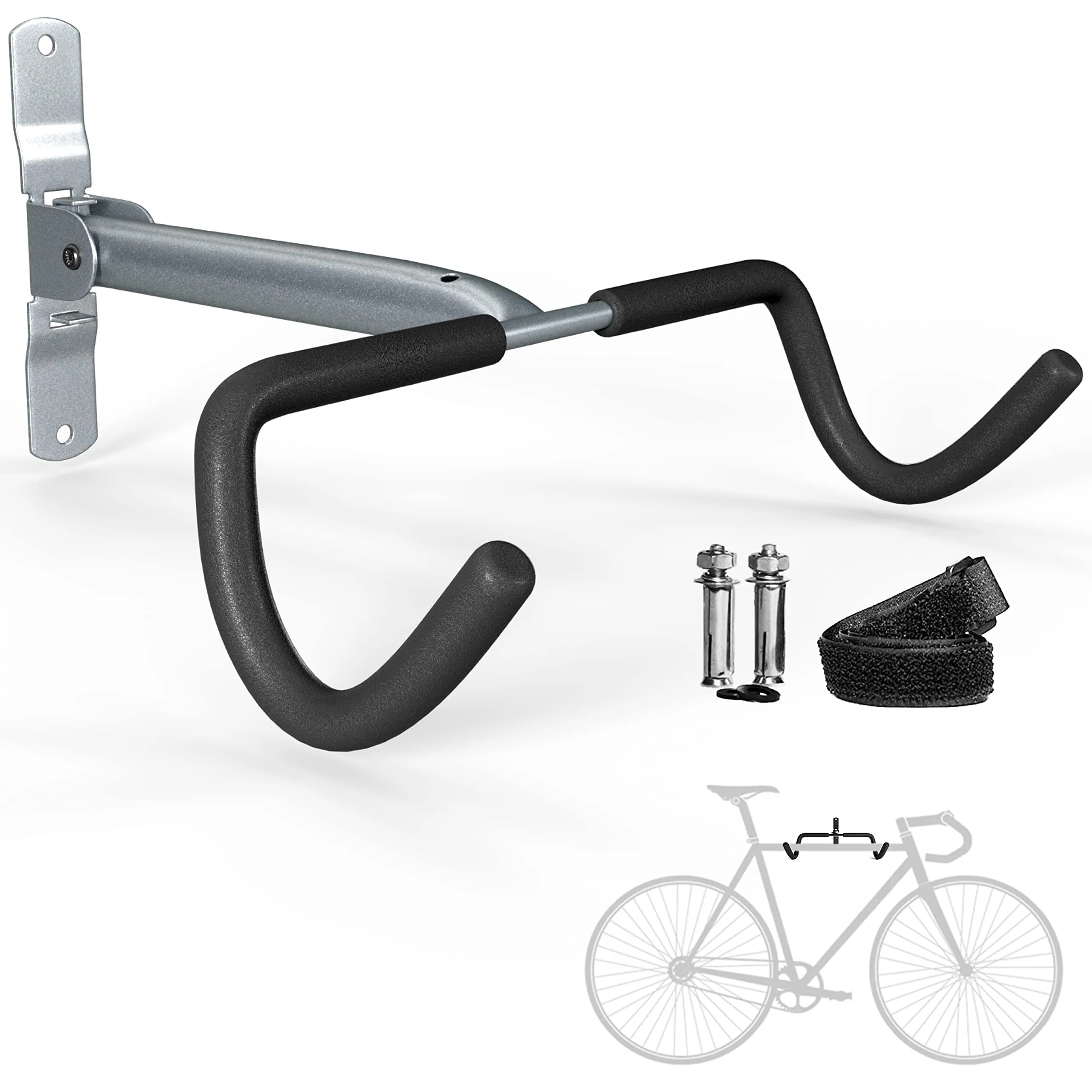 Charles Daily Wall Mounted Bike Rack, Foldable Bike Wall Mount Bracket for Bike Storage