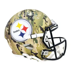 Chase Claypool Signed Pittsburgh Steelers Camo Speed Full-Size Replica Football Helmet (Beckett)