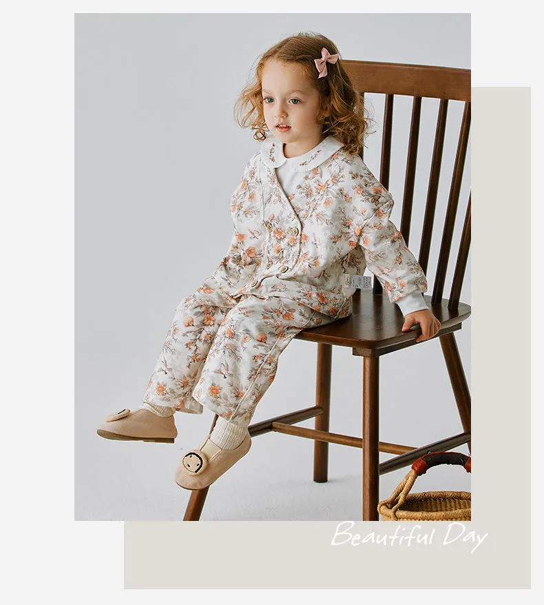 Children's spring and fall floral sports set