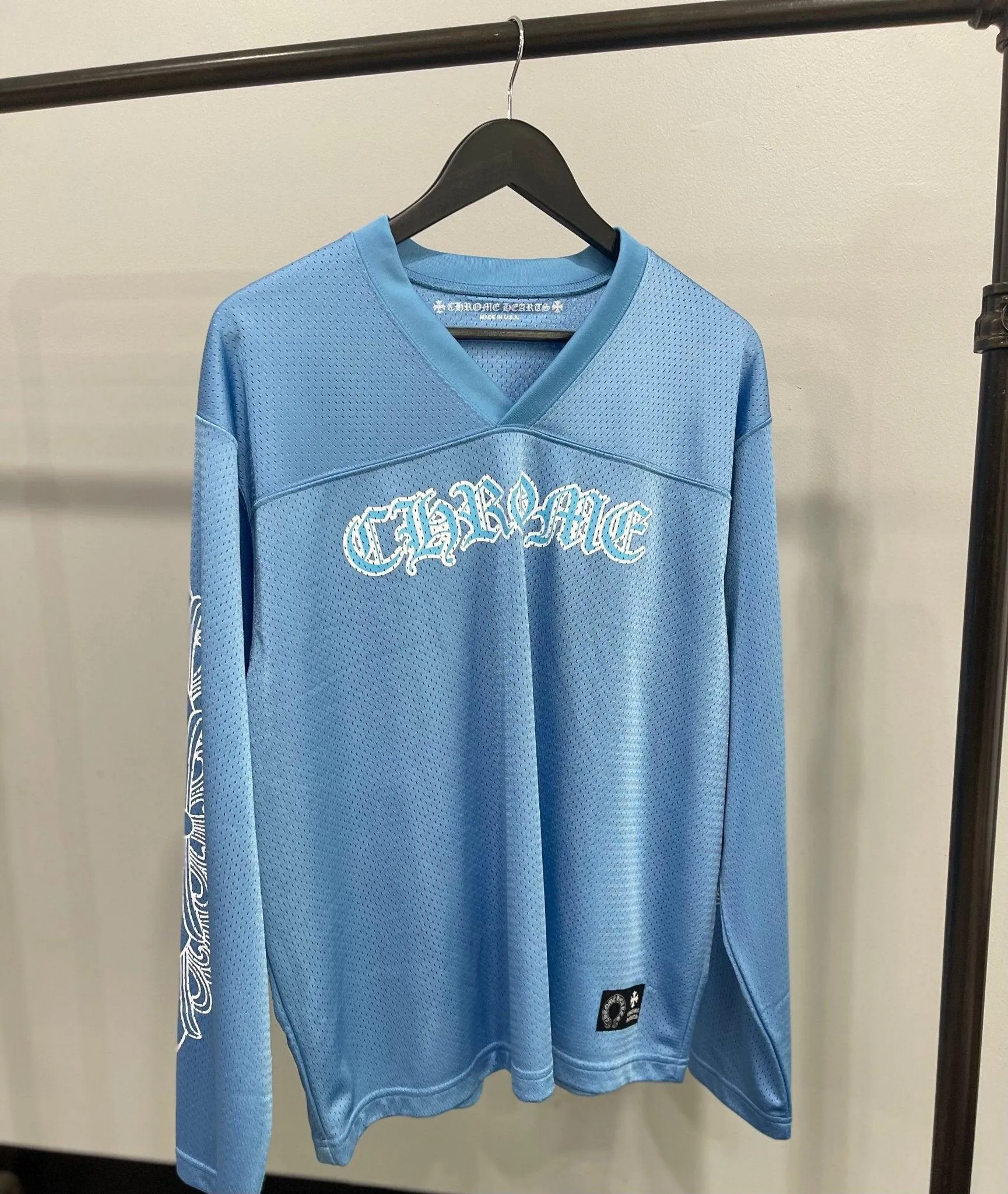 Chrome Hearts Sports Mesh Warm Up Jersey Blue