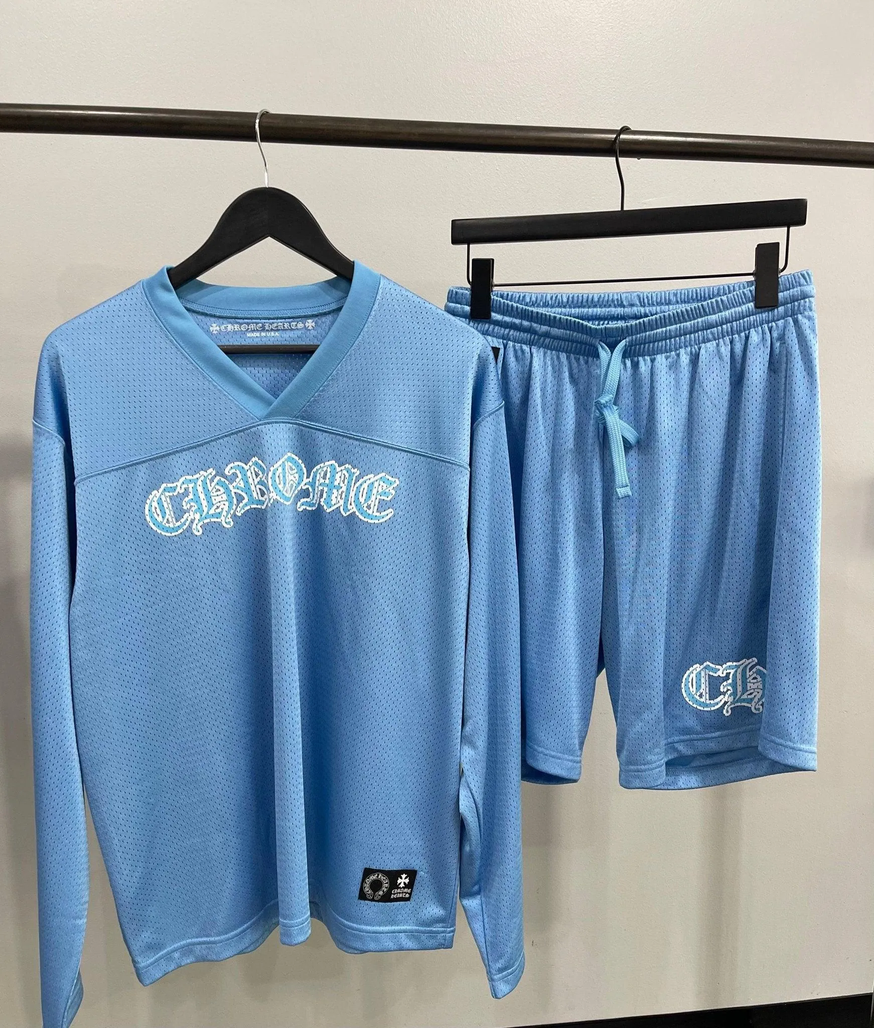 Chrome Hearts Sports Mesh Warm Up Jersey Blue