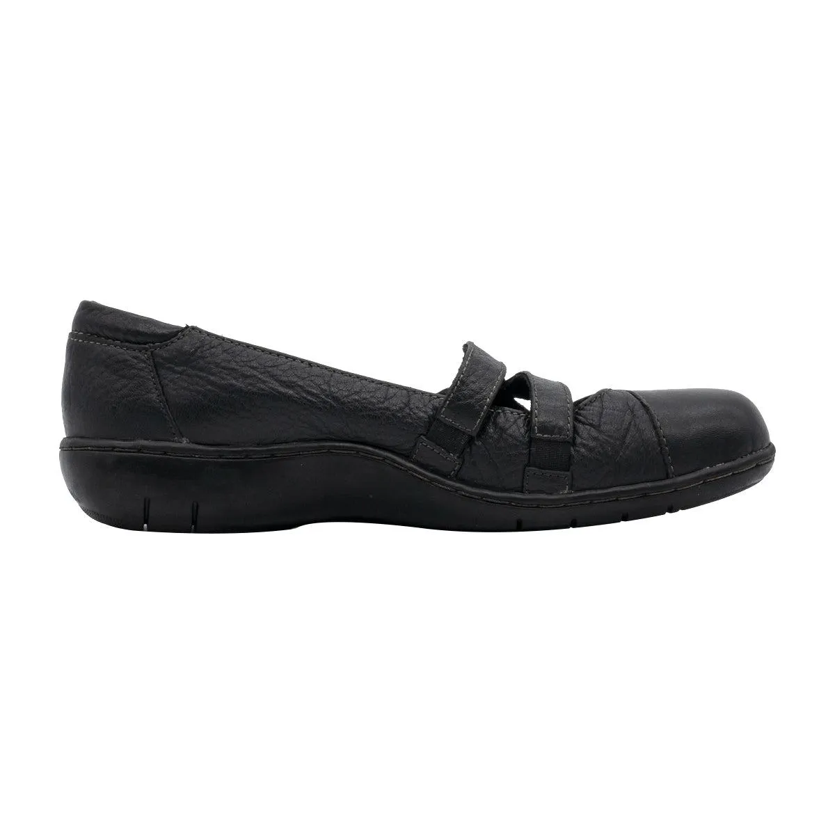 Clarks Bendables Casual Loafers Leather Black Colour For Women