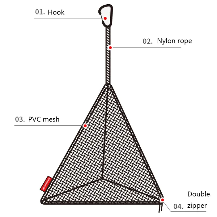 CLS Outdoor Triangular Foldable Storage Mesh Bag S