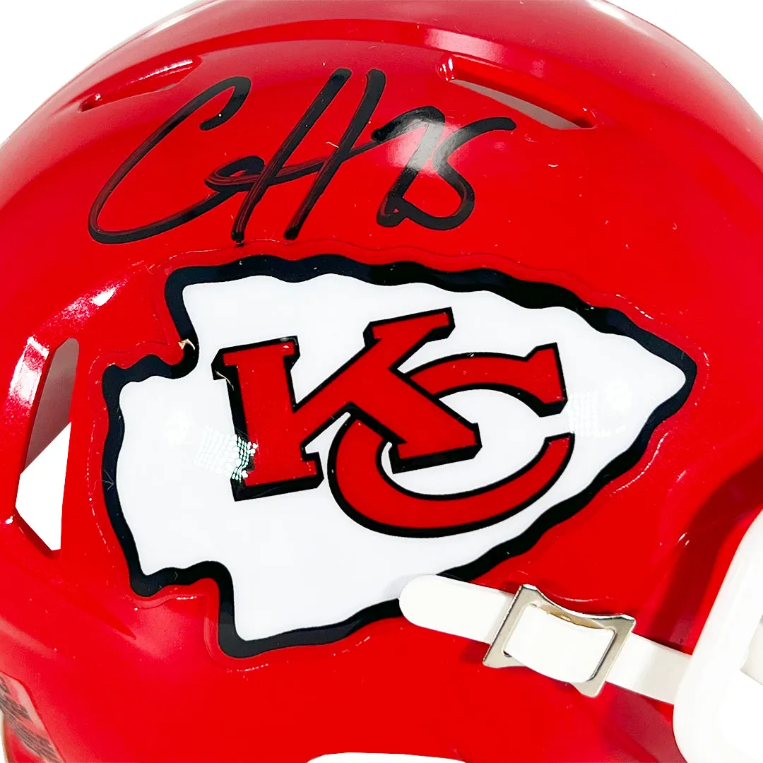 Clyde Edwards-Helaire Signed Kansas City Chiefs Speed Mini Football Helmet (Beckett)