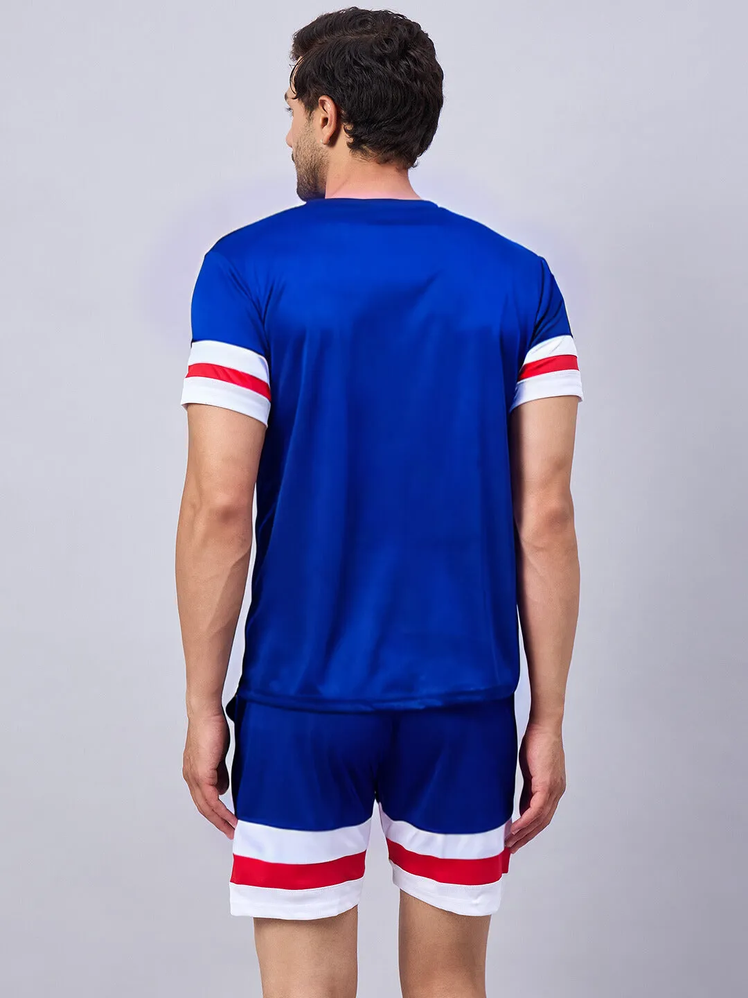 Colorblock Men Blue Coord-Set 1