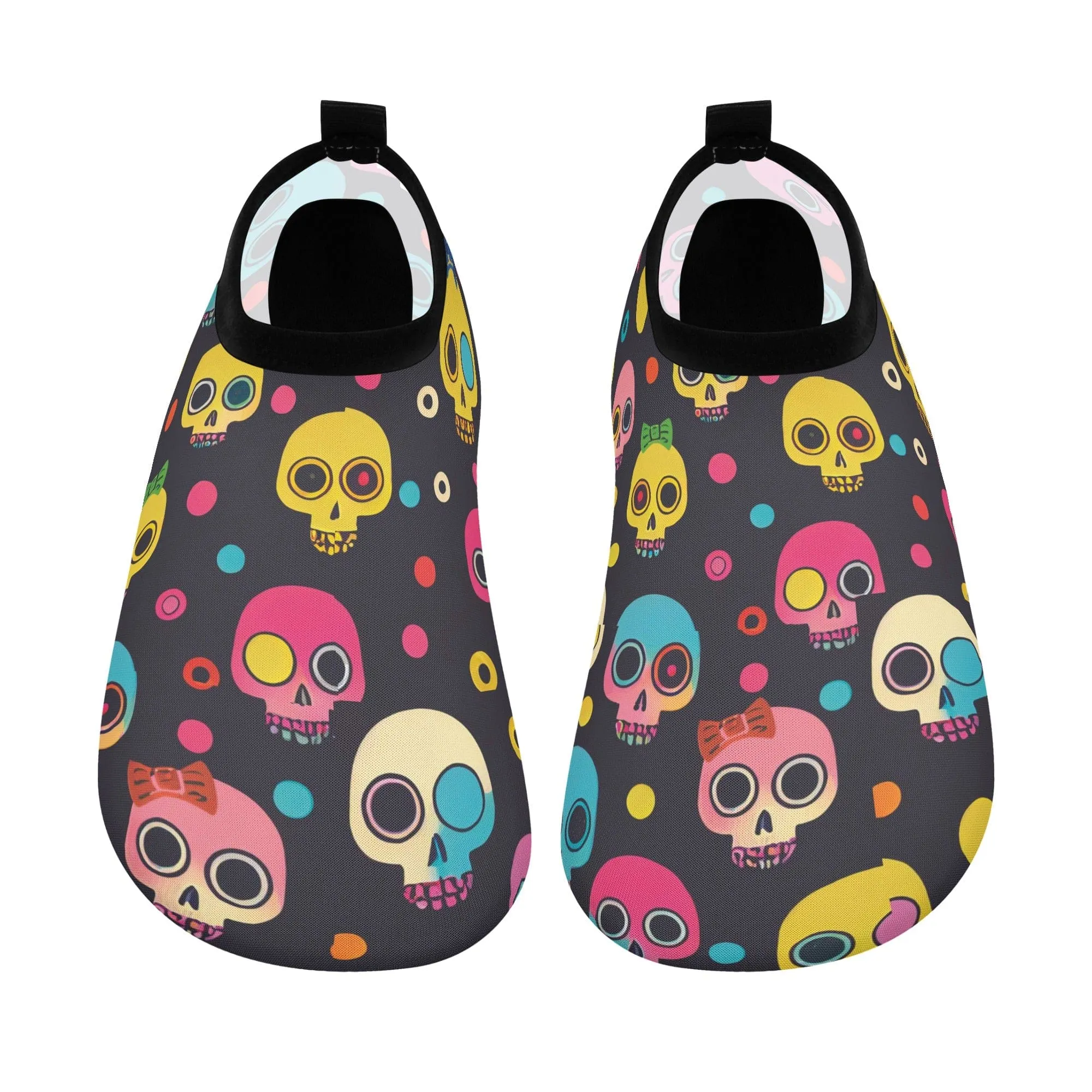 Colorful Skulls Kids Water Sports Skin Shoes