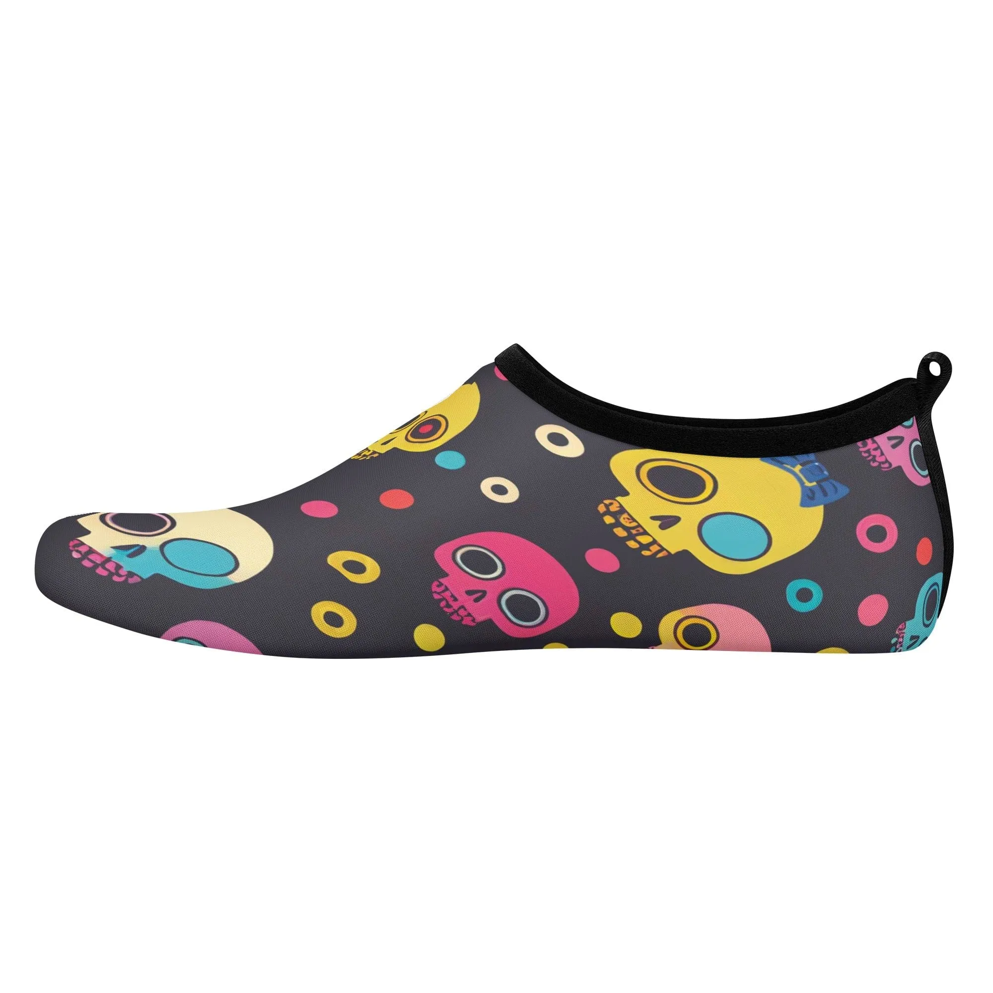 Colorful Skulls Kids Water Sports Skin Shoes