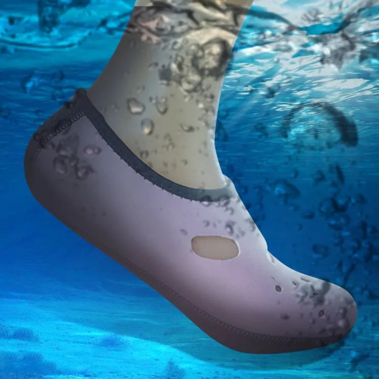 Comfortable and anti-slip 3MM swimming diving socks breathable water to swim the beach socks Size:XL (40-43)(Pink)