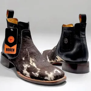 Cowhide Short Cowboy Boots