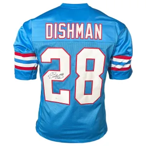 Cris Dishman Signed Houston light Blue Football Jersey (JSA)