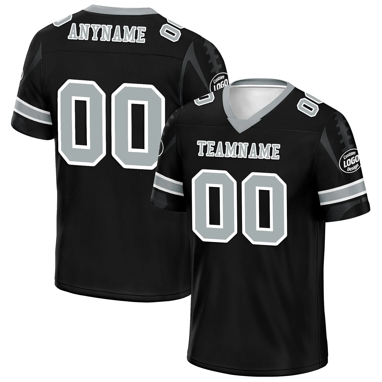 Custom Black Las Vegas Football Jersey and Sports Shoes Combo Offer Personalized Combo ZH-D025008-23