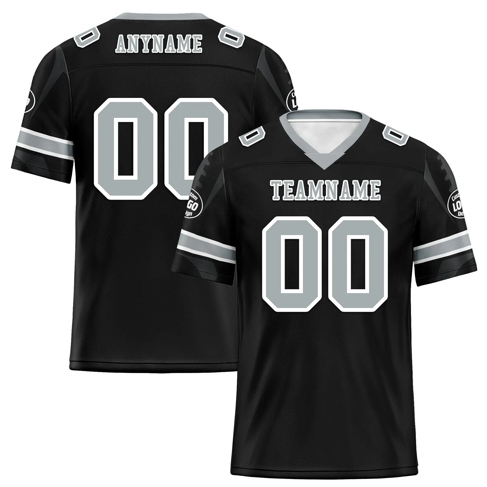 Custom Black Las Vegas Football Jersey and Sports Shoes Combo Offer Personalized Combo ZH-D025008-23