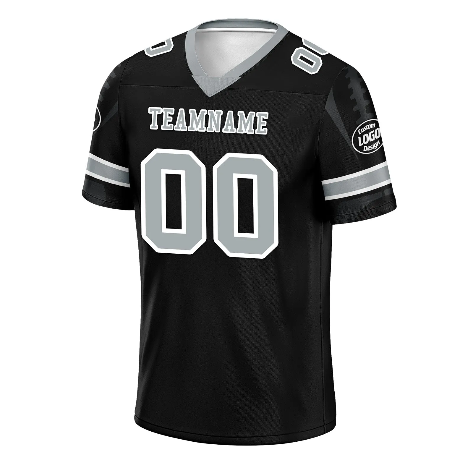 Custom Black Las Vegas Football Jersey and Sports Shoes Combo Offer Personalized Combo ZH-D025008-23