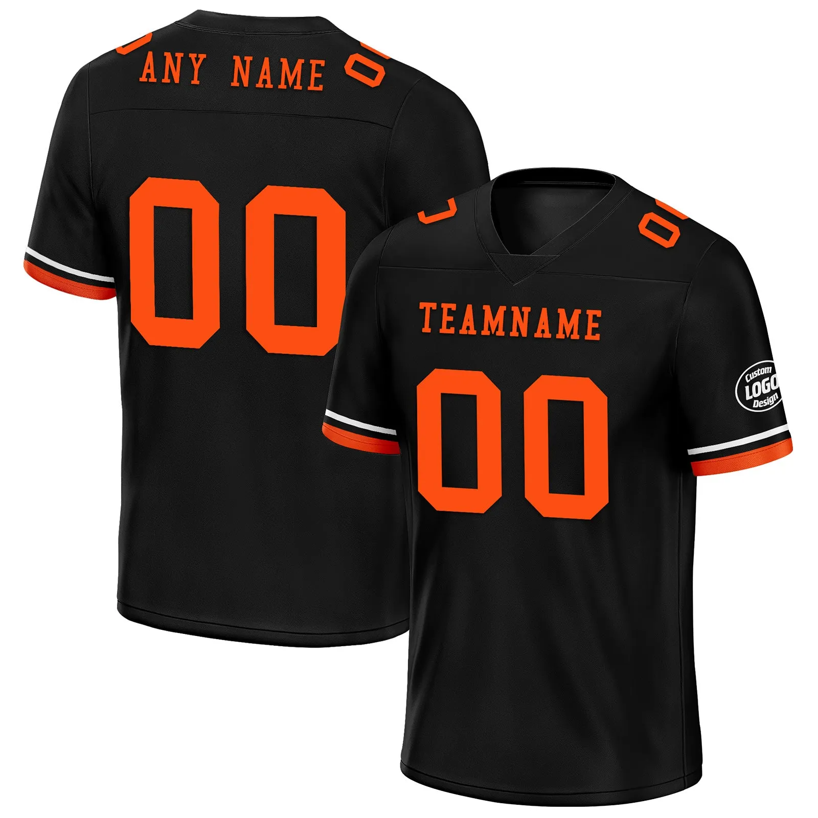 Custom Black Orange Cincinnati Football Jersey and Firesoul Sports Shoes Combo Offer Personalized Combo ZH-D020273-6