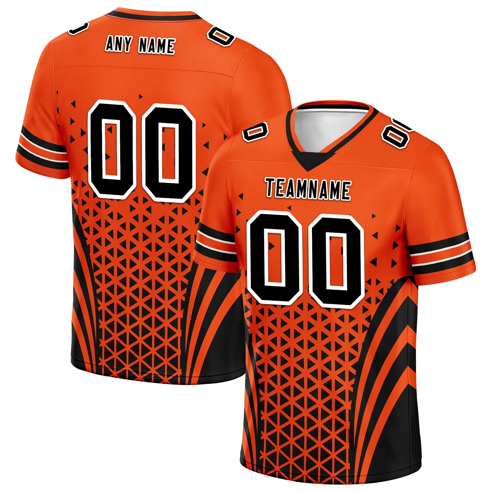 Custom Black Orange Ohio Football Jersey and Sports Shoes Combo Offer Personalized Combo ZH-D023031-6