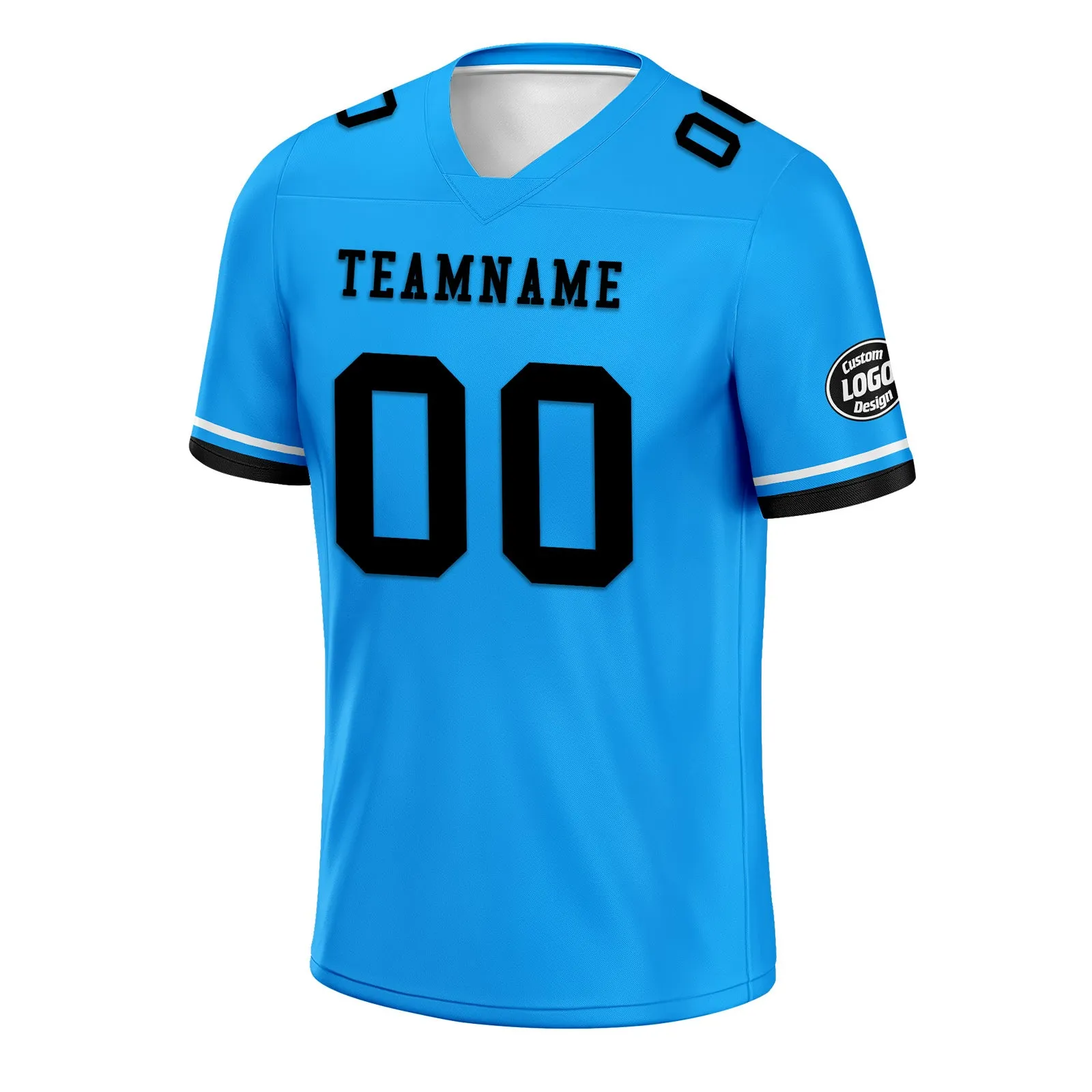 Custom Blue Black Carolina Football Jersey and Firesoul Sports Shoes Combo Offer Personalized Combo ZH-D020273-5