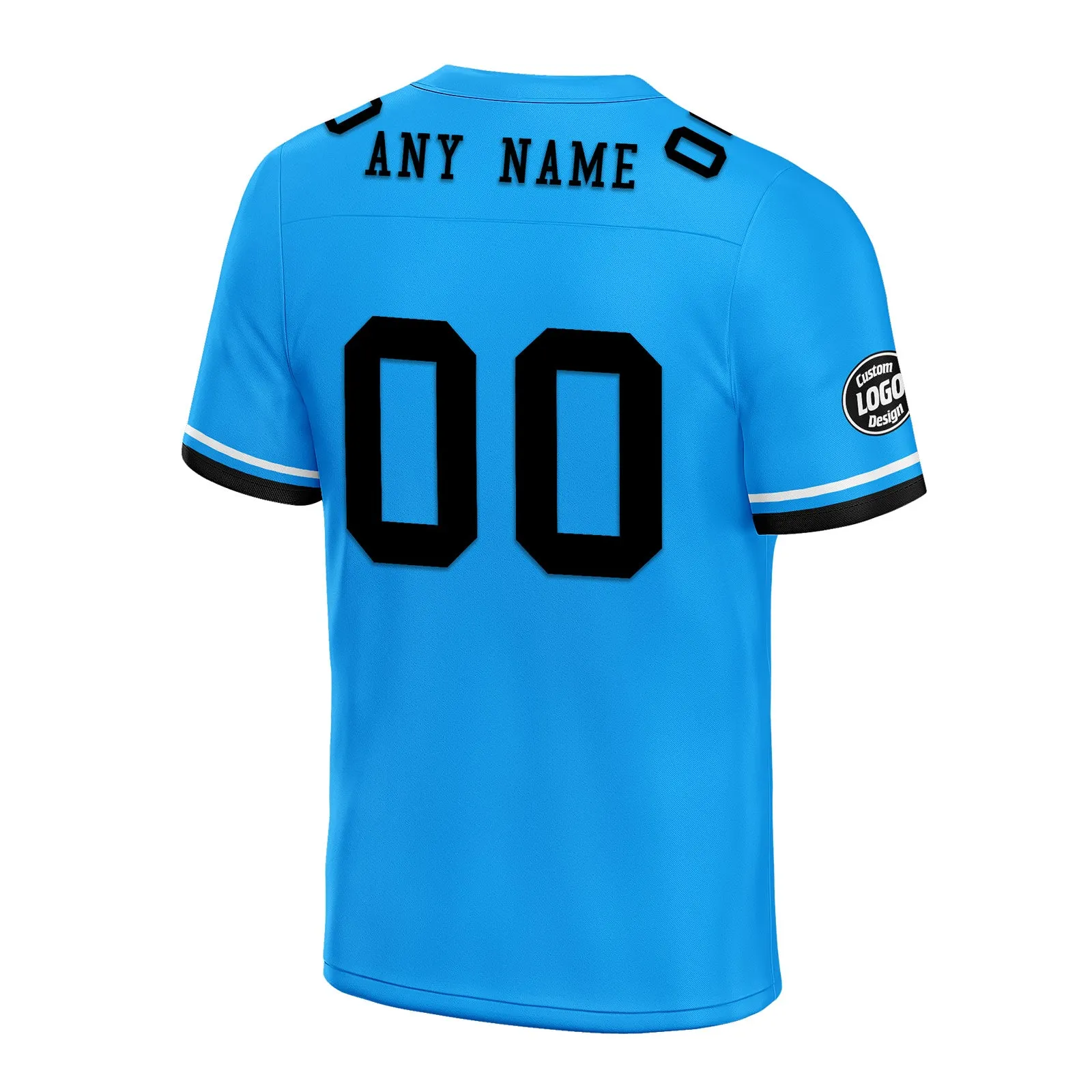 Custom Blue Black Carolina Football Jersey and Firesoul Sports Shoes Combo Offer Personalized Combo ZH-D020273-5