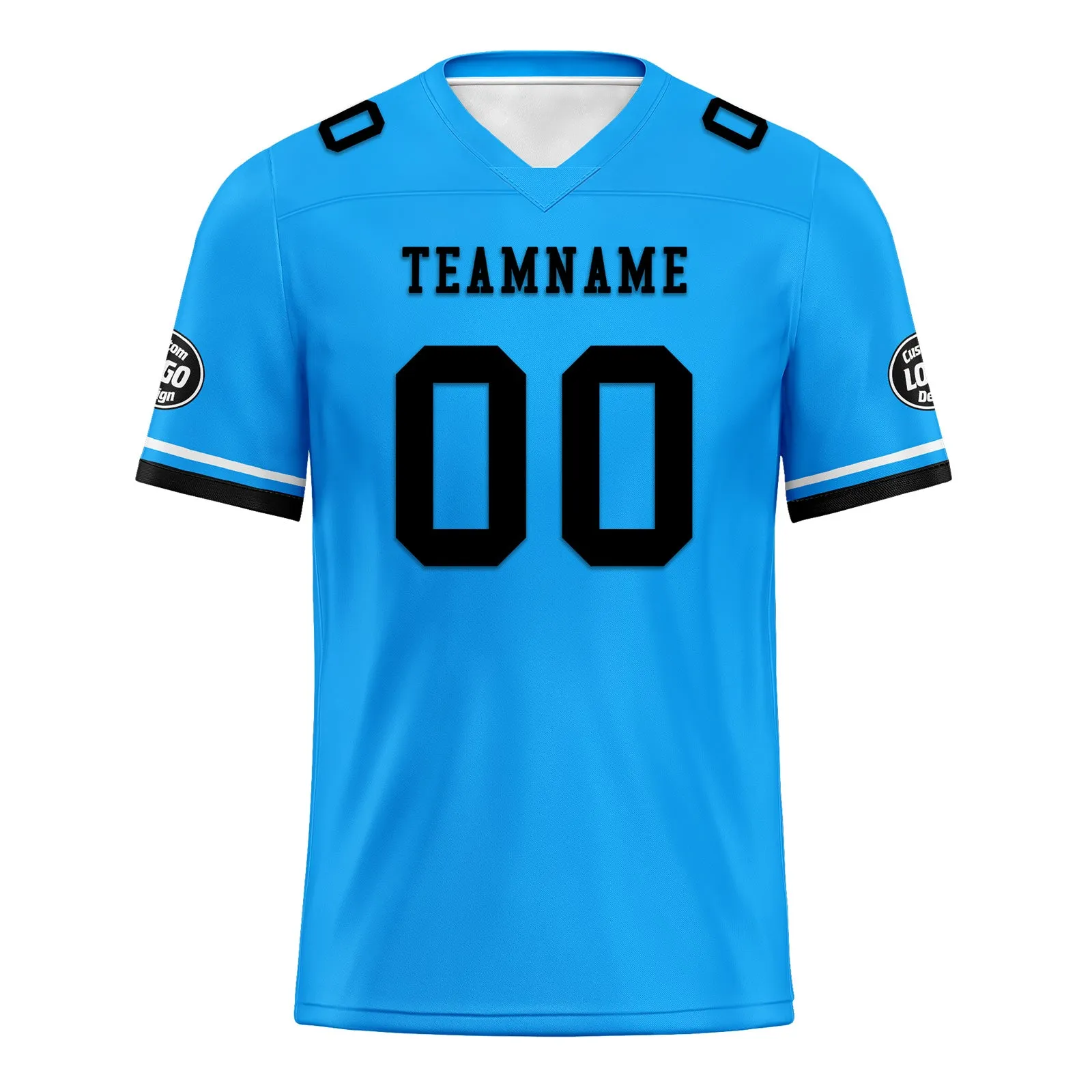 Custom Blue Black Carolina Football Jersey and Firesoul Sports Shoes Combo Offer Personalized Combo ZH-D020273-5