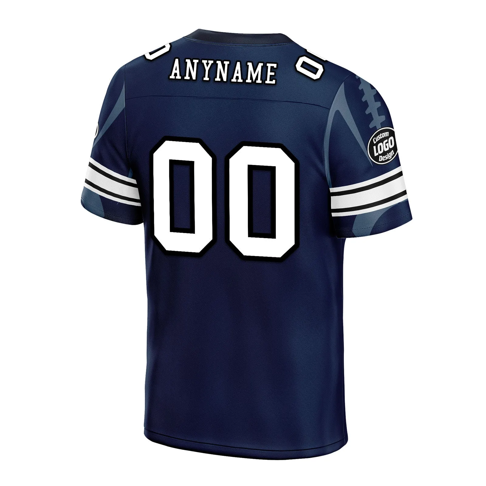 Custom Blue Dallas Football Jersey and Sports Shoes Combo Offer Personalized Combo ZH-D025008-8