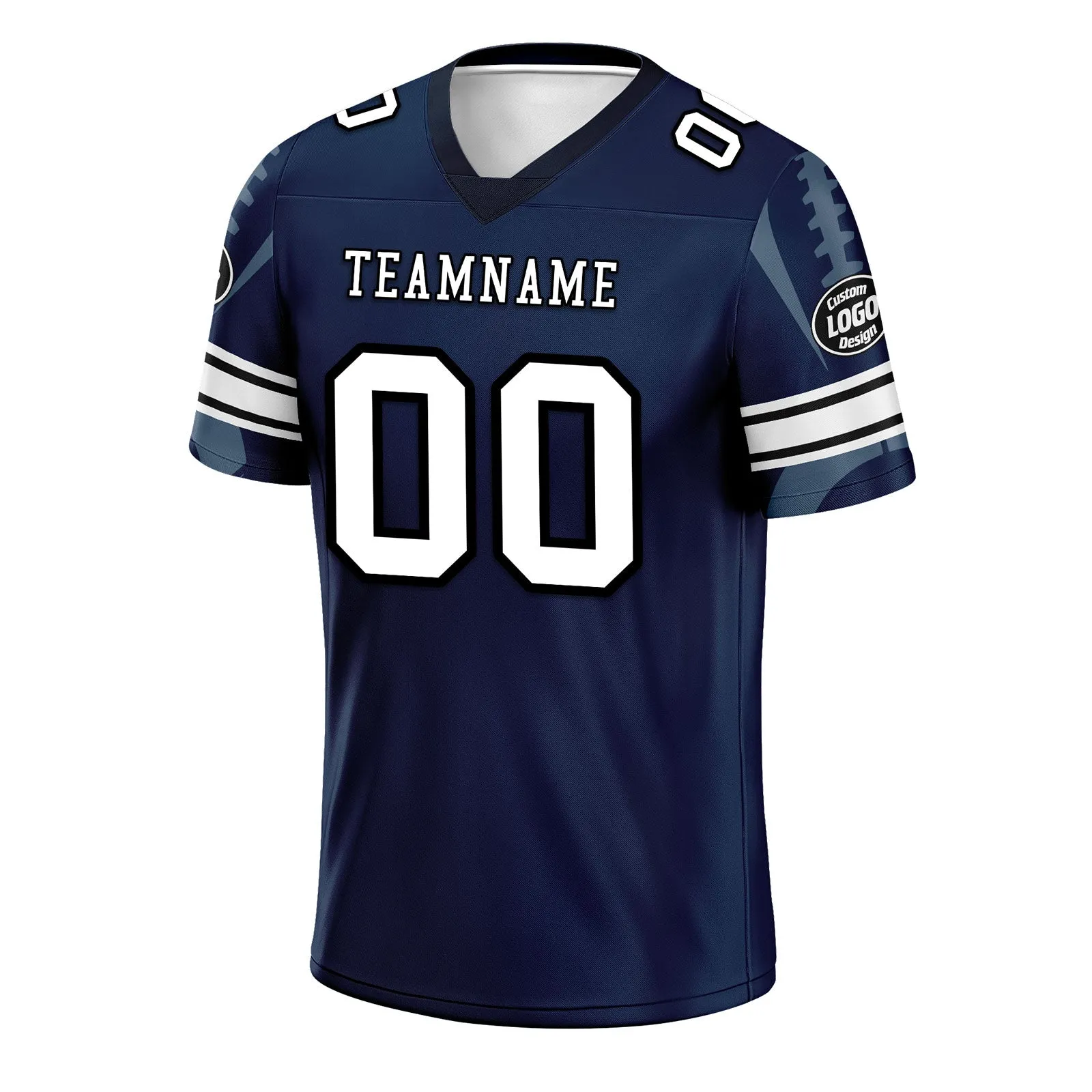 Custom Blue Dallas Football Jersey and Sports Shoes Combo Offer Personalized Combo ZH-D025008-8