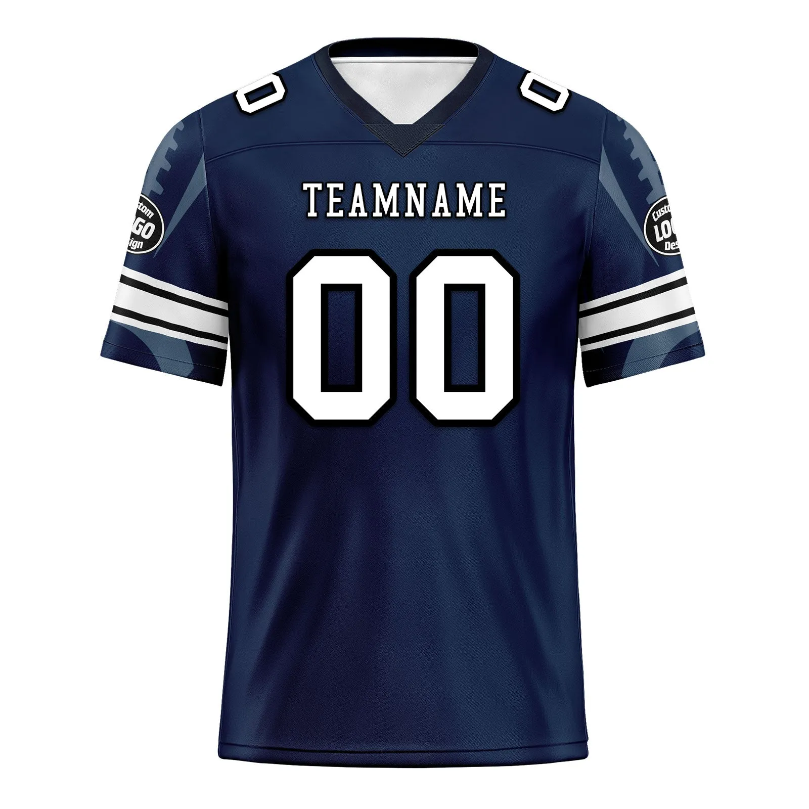 Custom Blue Dallas Football Jersey and Sports Shoes Combo Offer Personalized Combo ZH-D025008-8