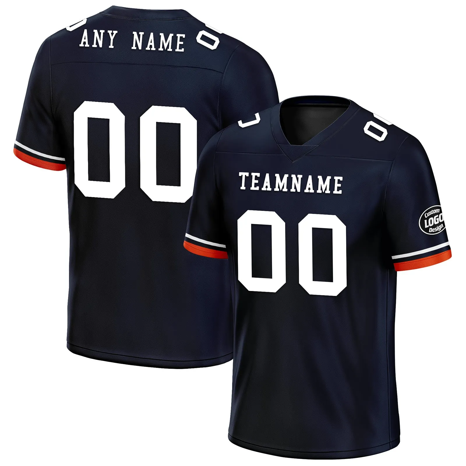 Custom Blue Orange Chicago Football Jersey and Firesoul Sports Shoes Combo Offer Personalized Combo ZH-D020273-7