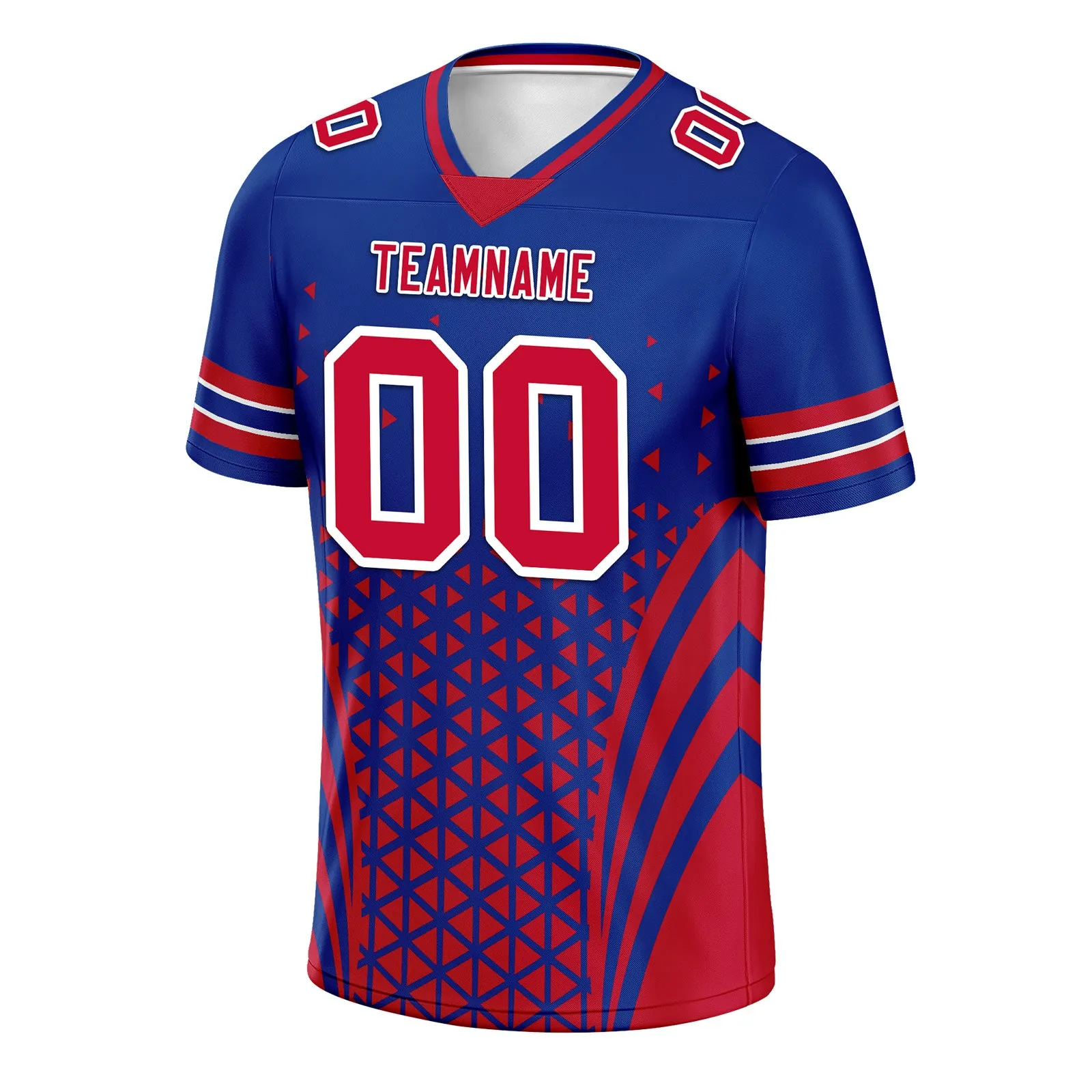 Custom Blue Red New York Football Jersey and Sports Shoes Combo Offer Personalized Combo ZH-D023031-4