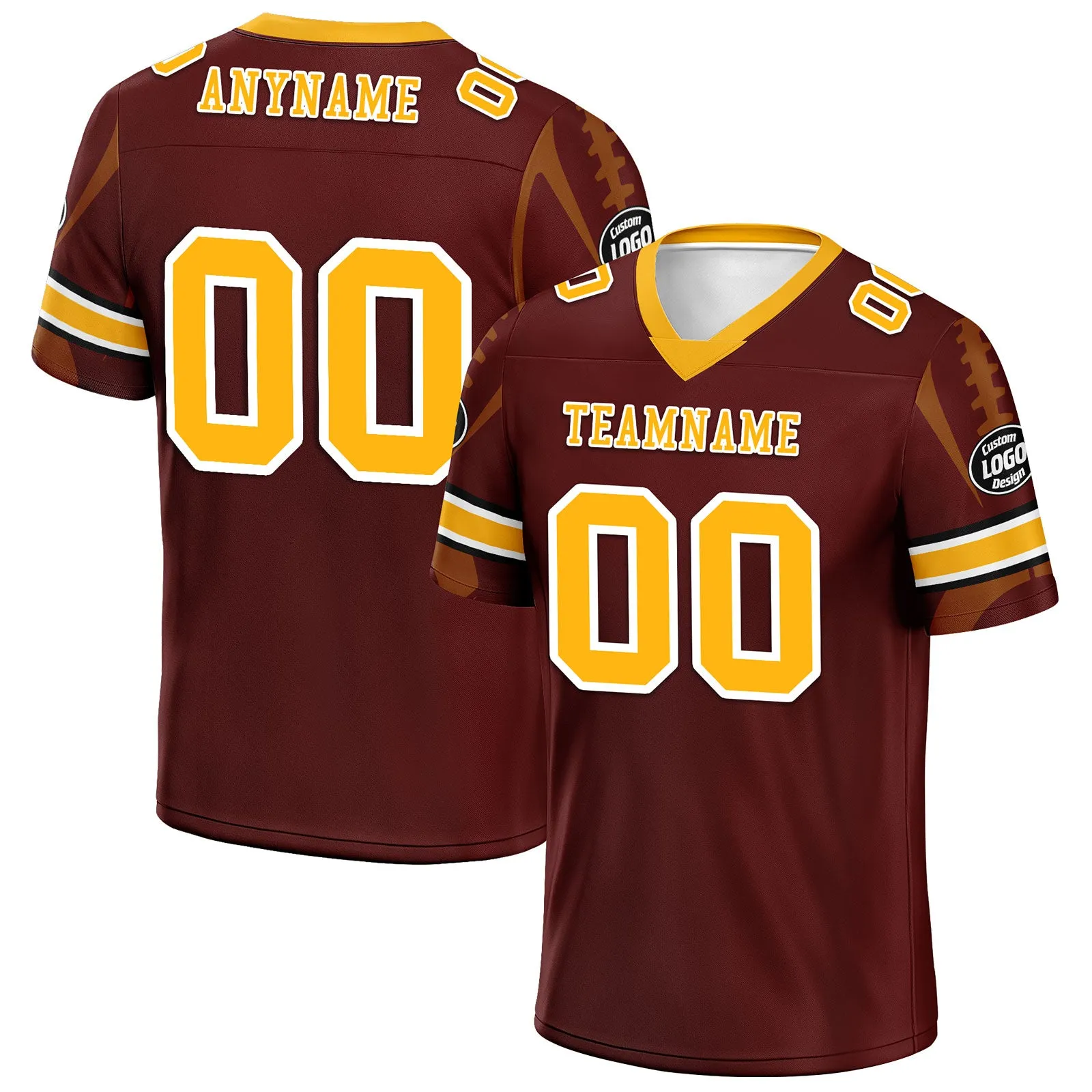 Custom Crimson Washington Football Jersey and Sports Shoes Combo Offer Personalized Combo ZH-D025008-29