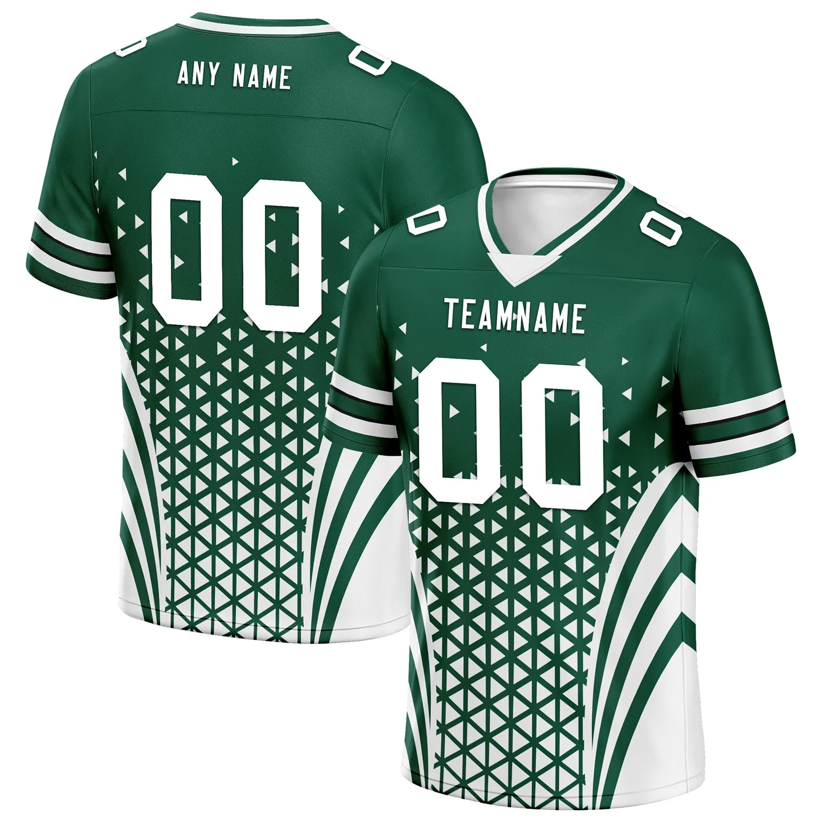 Custom Green White New York Football Jersey and Sports Shoes Combo Offer Personalized Combo ZH-D023031-28