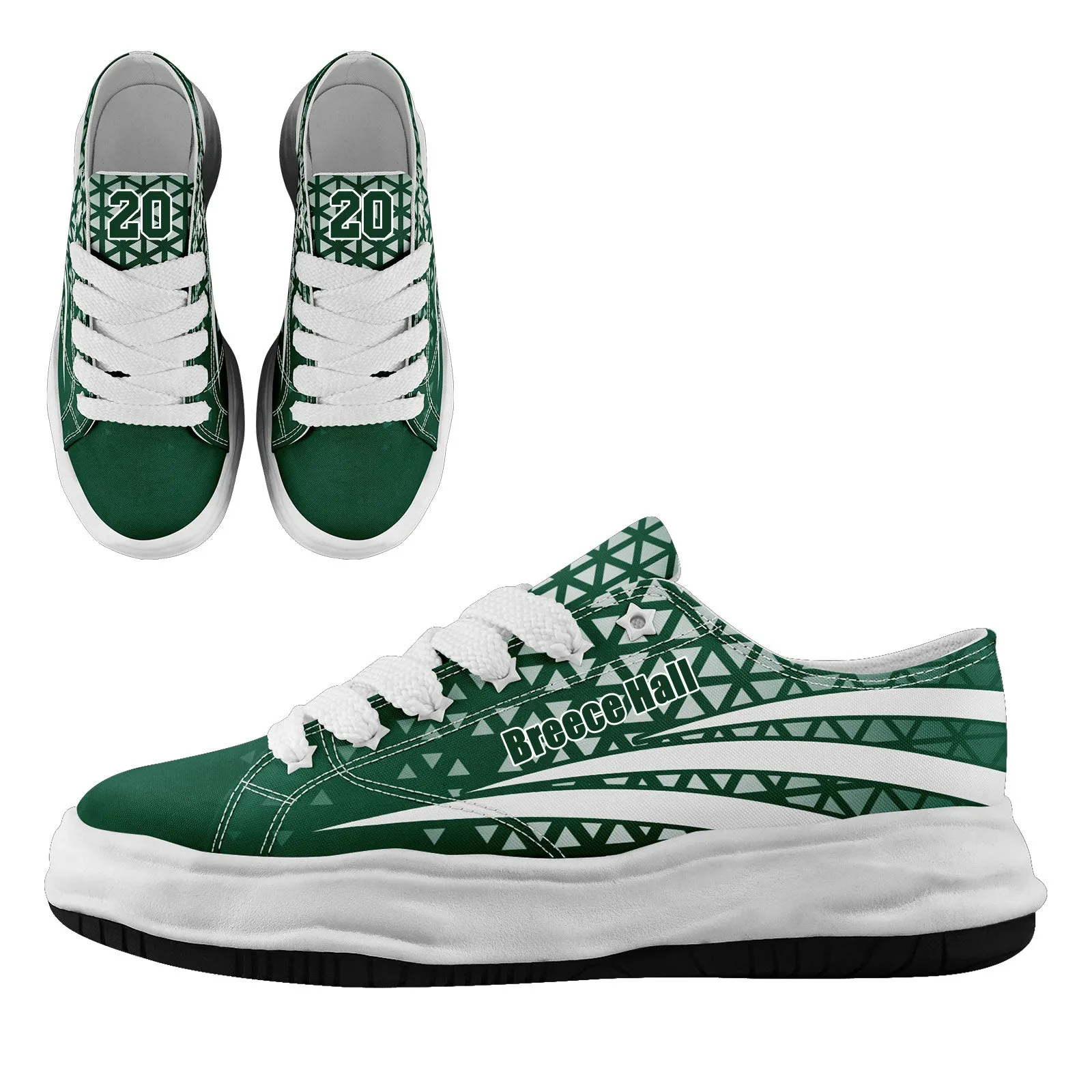 Custom Green White New York Football Jersey and Sports Shoes Combo Offer Personalized Combo ZH-D023031-28