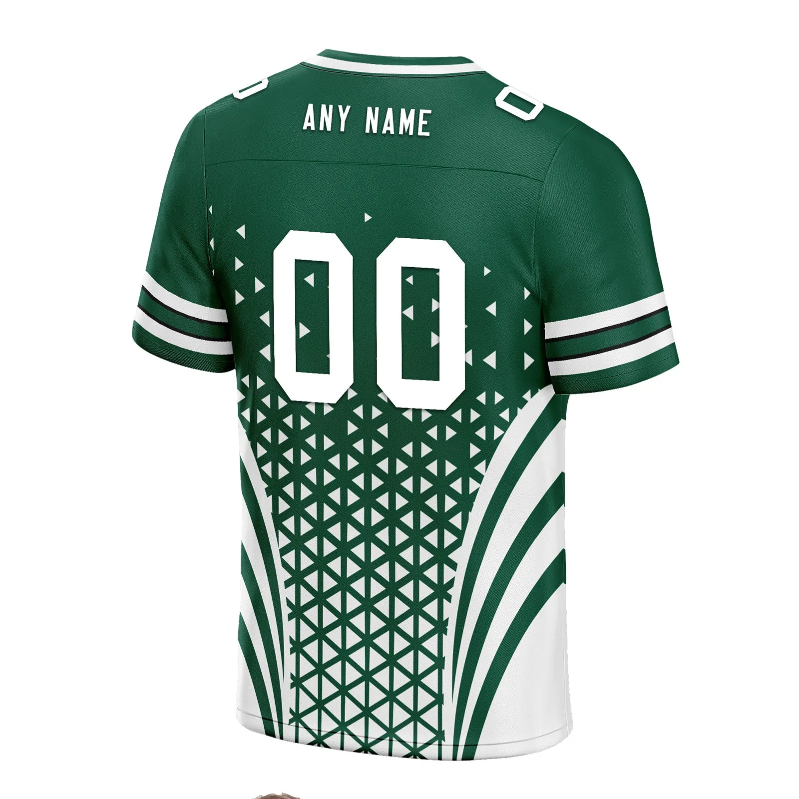 Custom Green White New York Football Jersey and Sports Shoes Combo Offer Personalized Combo ZH-D023031-28