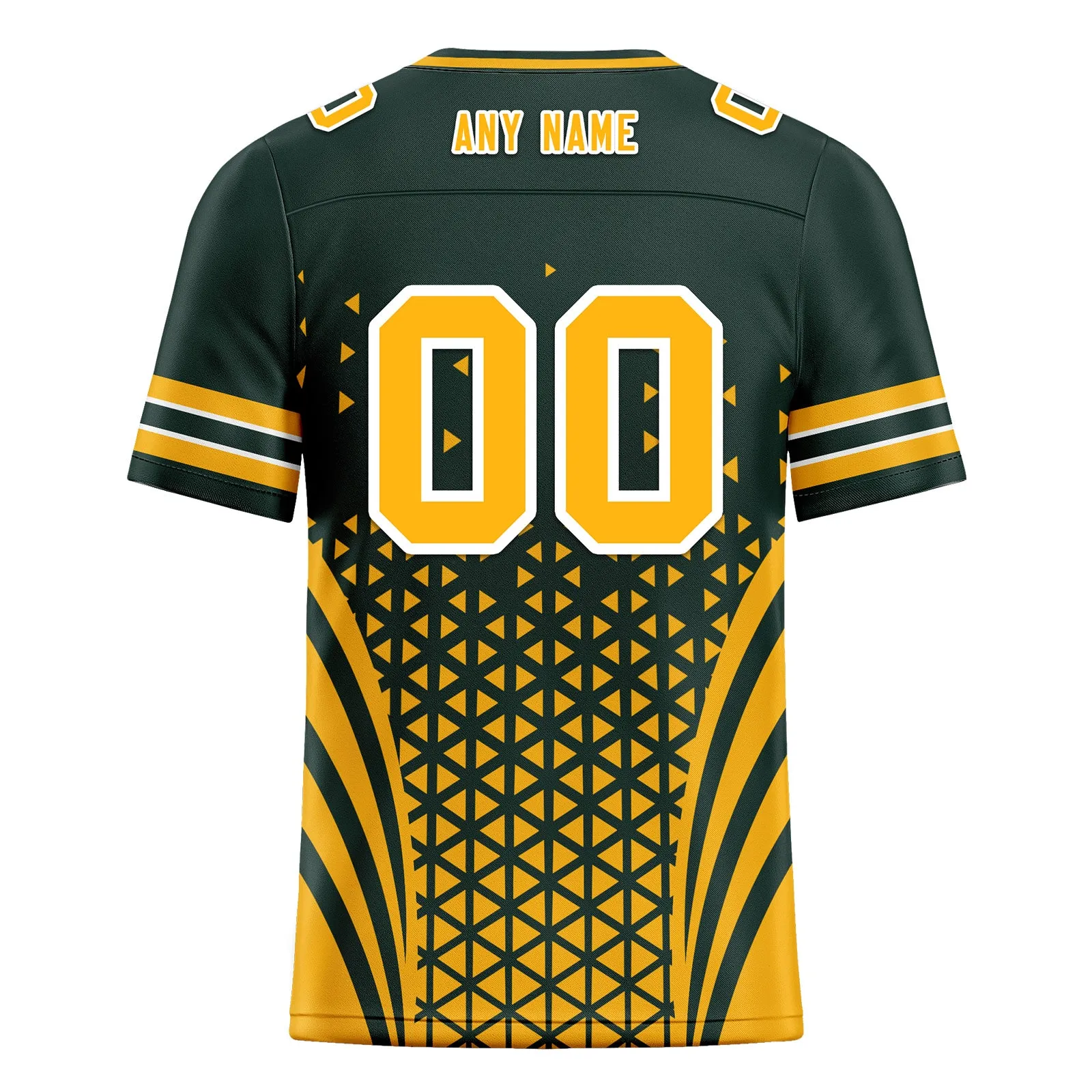 Custom Green Yellow Wisconsin Football Jersey and Sports Shoes Combo Offer Personalized Combo ZH-D023031-13