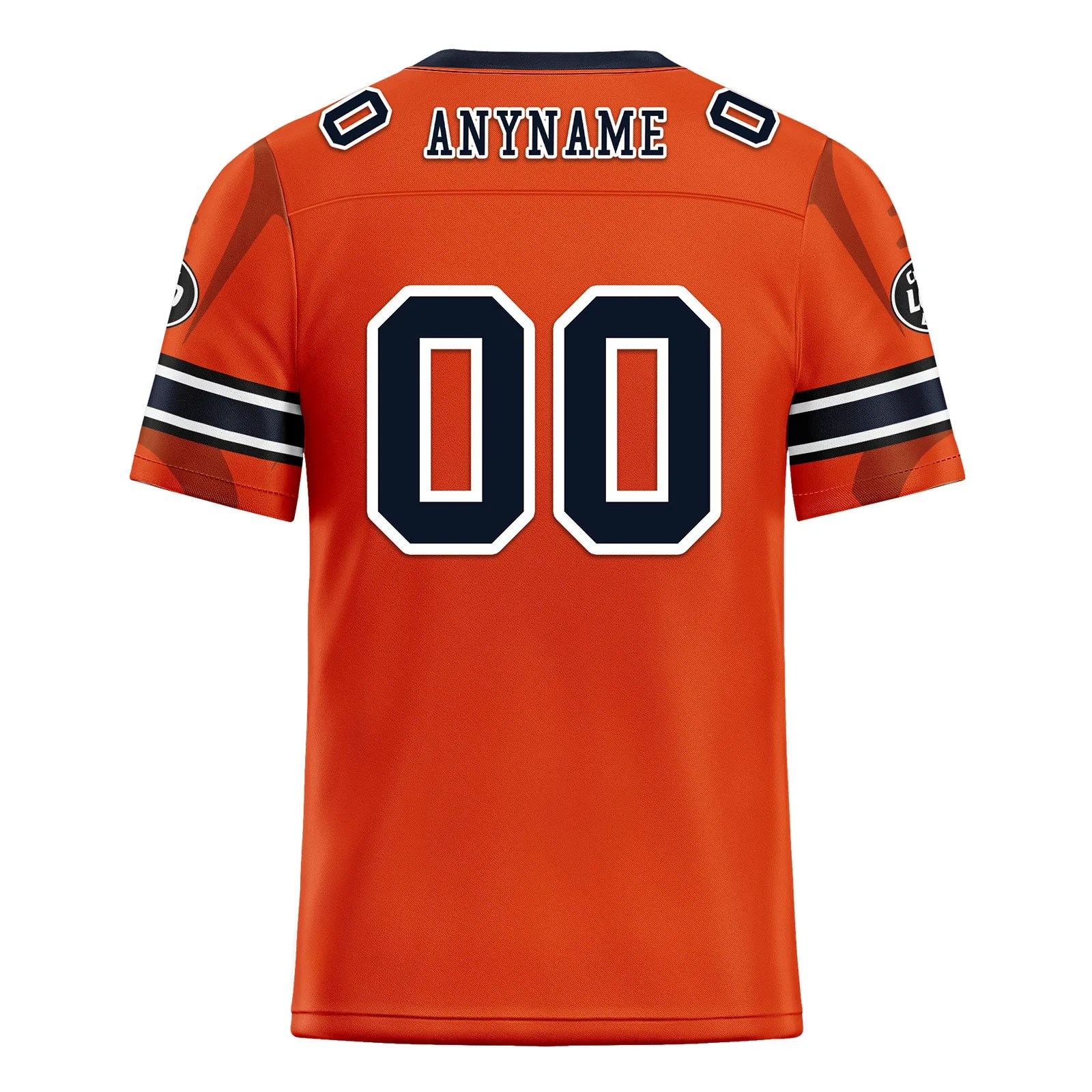 Custom Orange Chicago Football Jersey and Sports Shoes Combo Offer Personalized Combo ZH-D025008-7