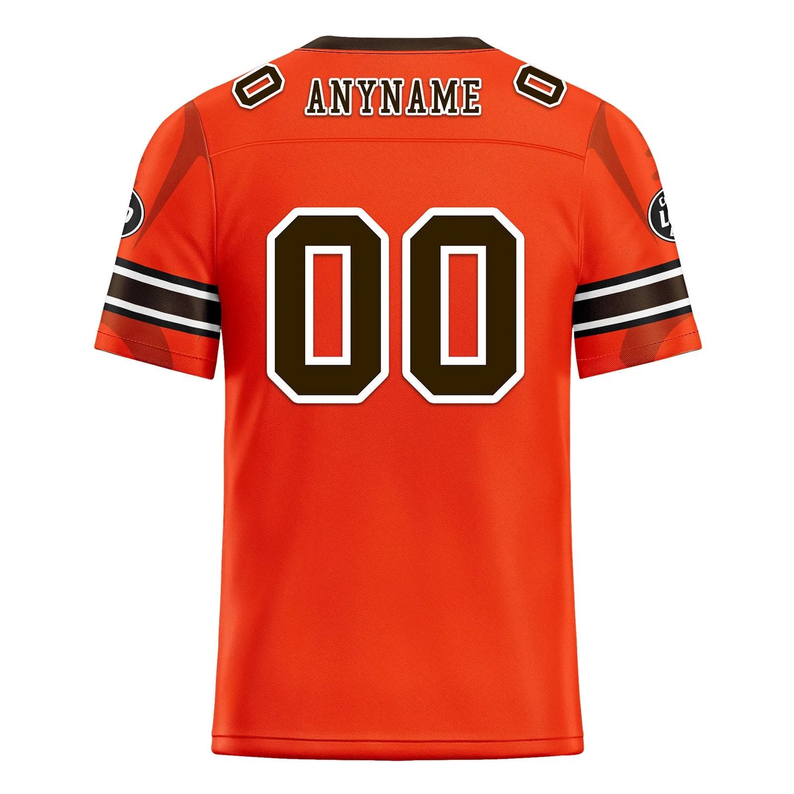 Custom Orange Cleveland Football Jersey and Sports Shoes Combo Offer Personalized Combo ZH-D025008-11