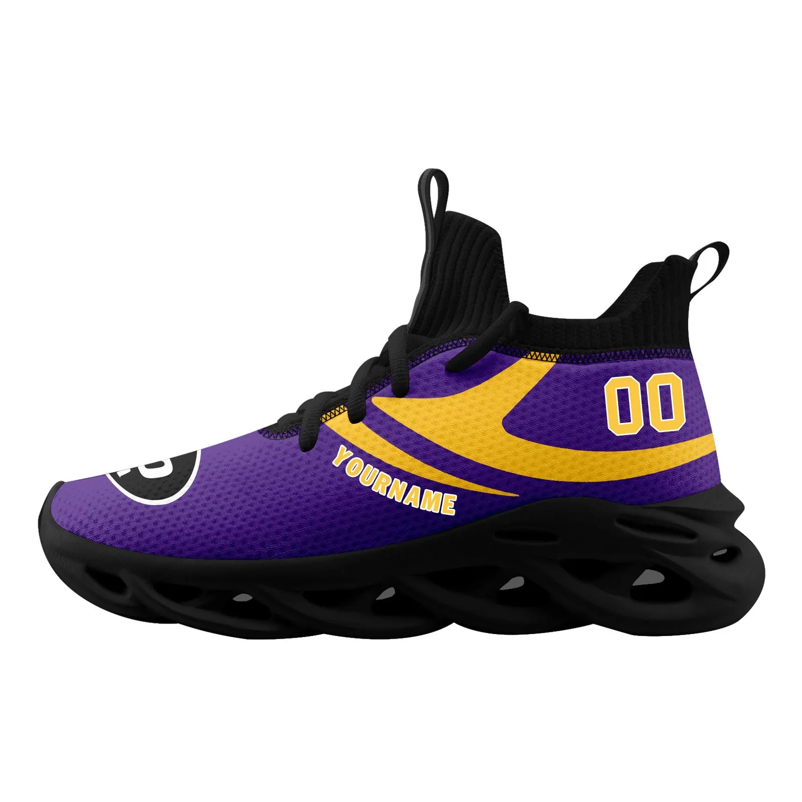 Custom Purple Minnesota Football Jersey and Sports Shoes Combo Offer Personalized Combo ZH-D025008-15