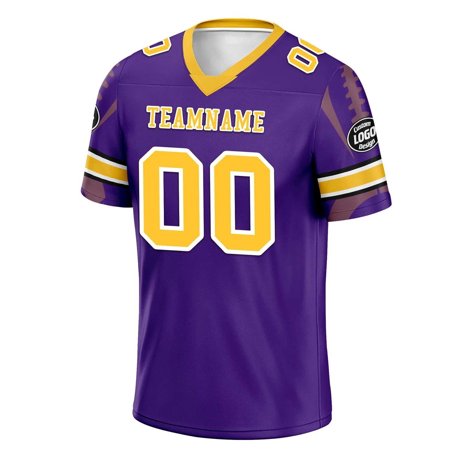 Custom Purple Minnesota Football Jersey and Sports Shoes Combo Offer Personalized Combo ZH-D025008-15