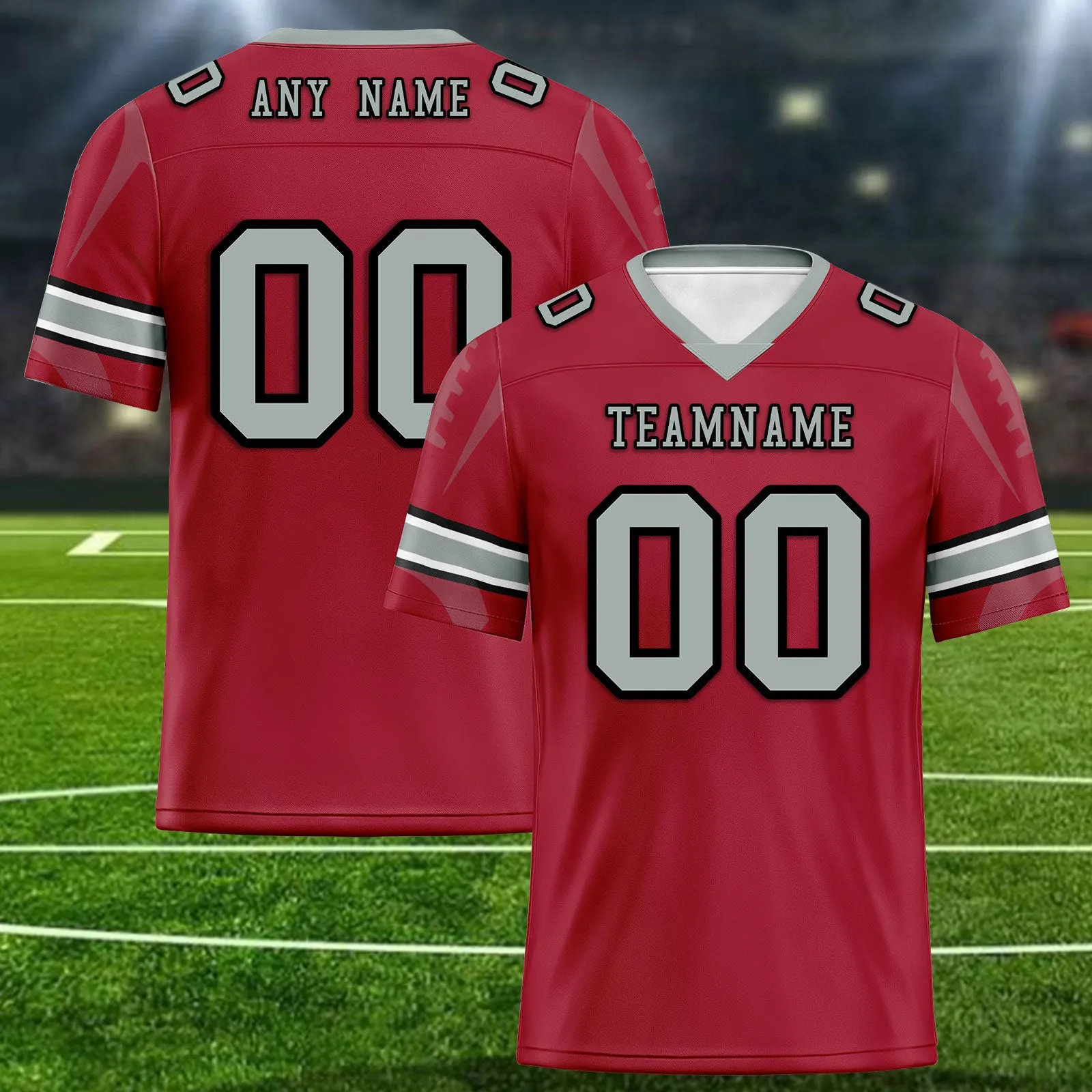 Custom Red Atlanta Football Jersey and Sports Shoes Combo Offer Personalized Combo ZH-D025008-2