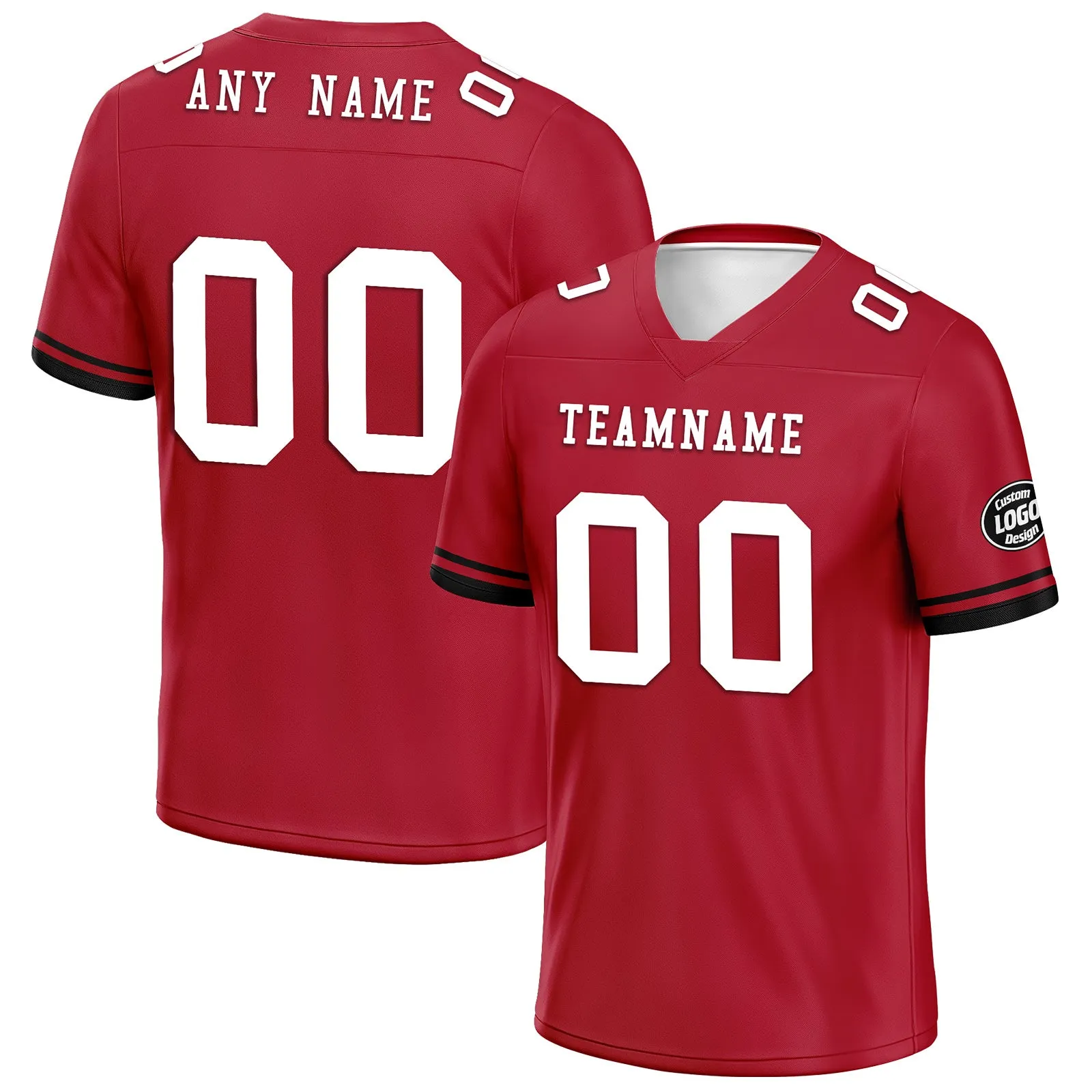 Custom Red Black Tampa Bay Football Jersey and Firesoul Sports Shoes Combo Offer Personalized Combo ZH-D020273-29