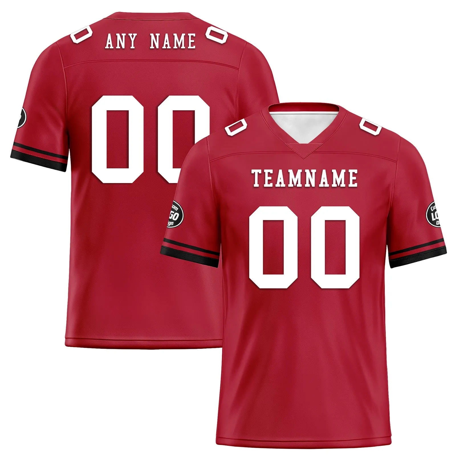 Custom Red Black Tampa Bay Football Jersey and Firesoul Sports Shoes Combo Offer Personalized Combo ZH-D020273-29