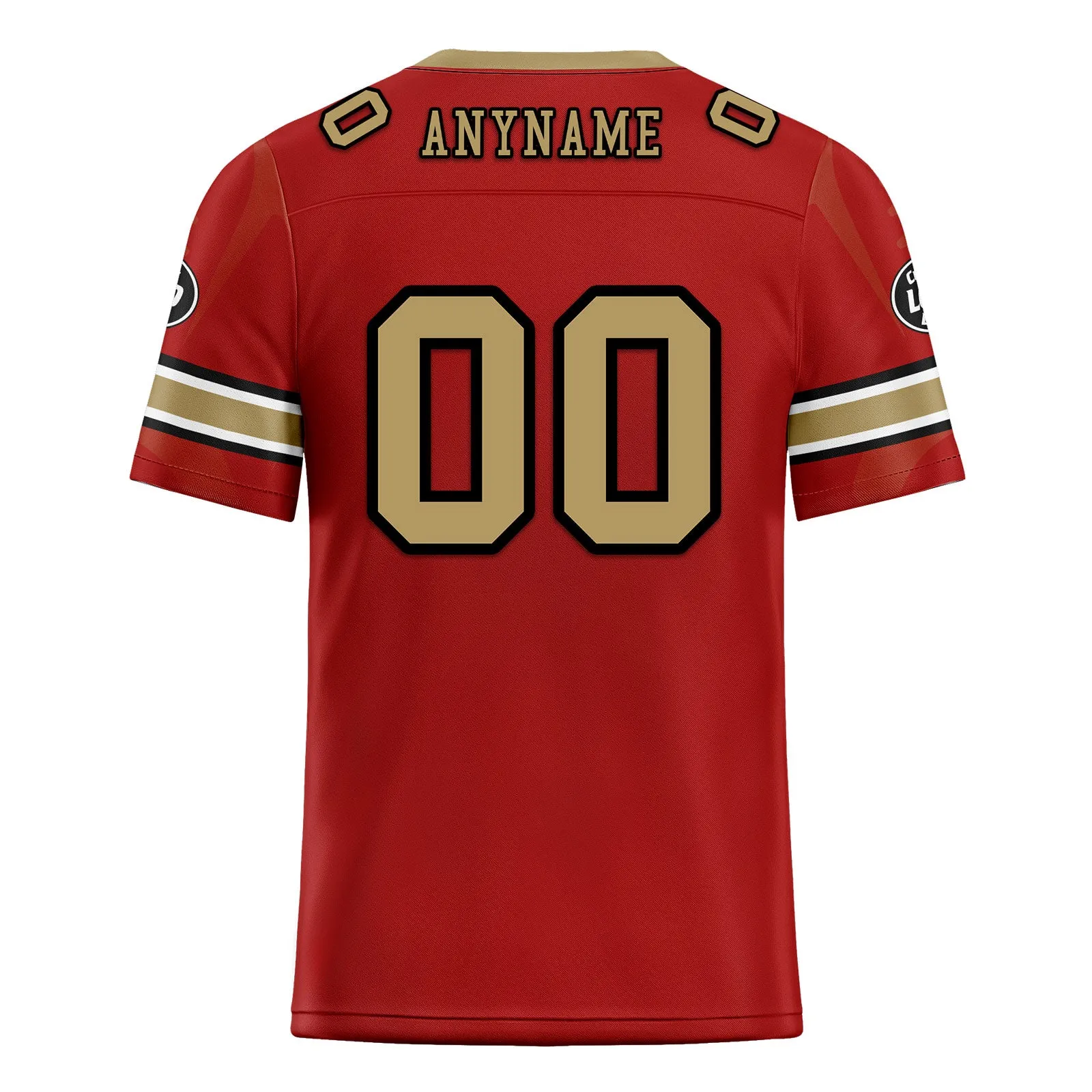 Custom Red San Francisco Football Jersey and Sports Shoes Combo Offer Personalized Combo ZH-D025008-22