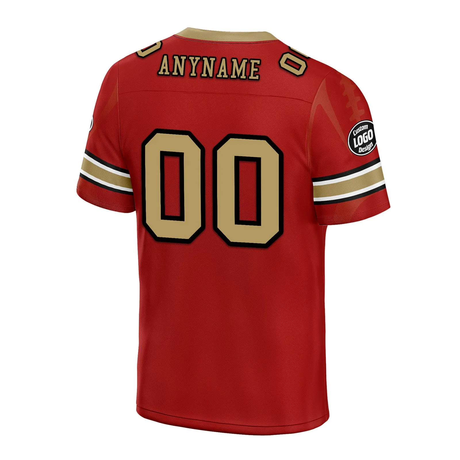 Custom Red San Francisco Football Jersey and Sports Shoes Combo Offer Personalized Combo ZH-D025008-22