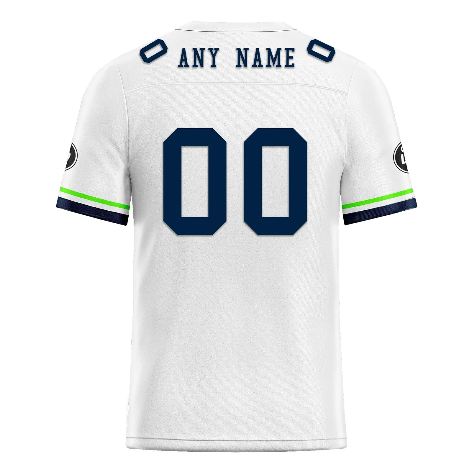 Custom White Blue Green Seattle Football Jersey and Firesoul Sports Shoes Combo Offer Personalized Combo ZH-D020273-27